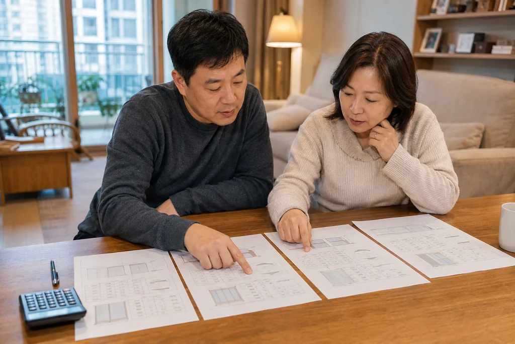 샷시 견적 비교 방법 세부 조건 확인 장면